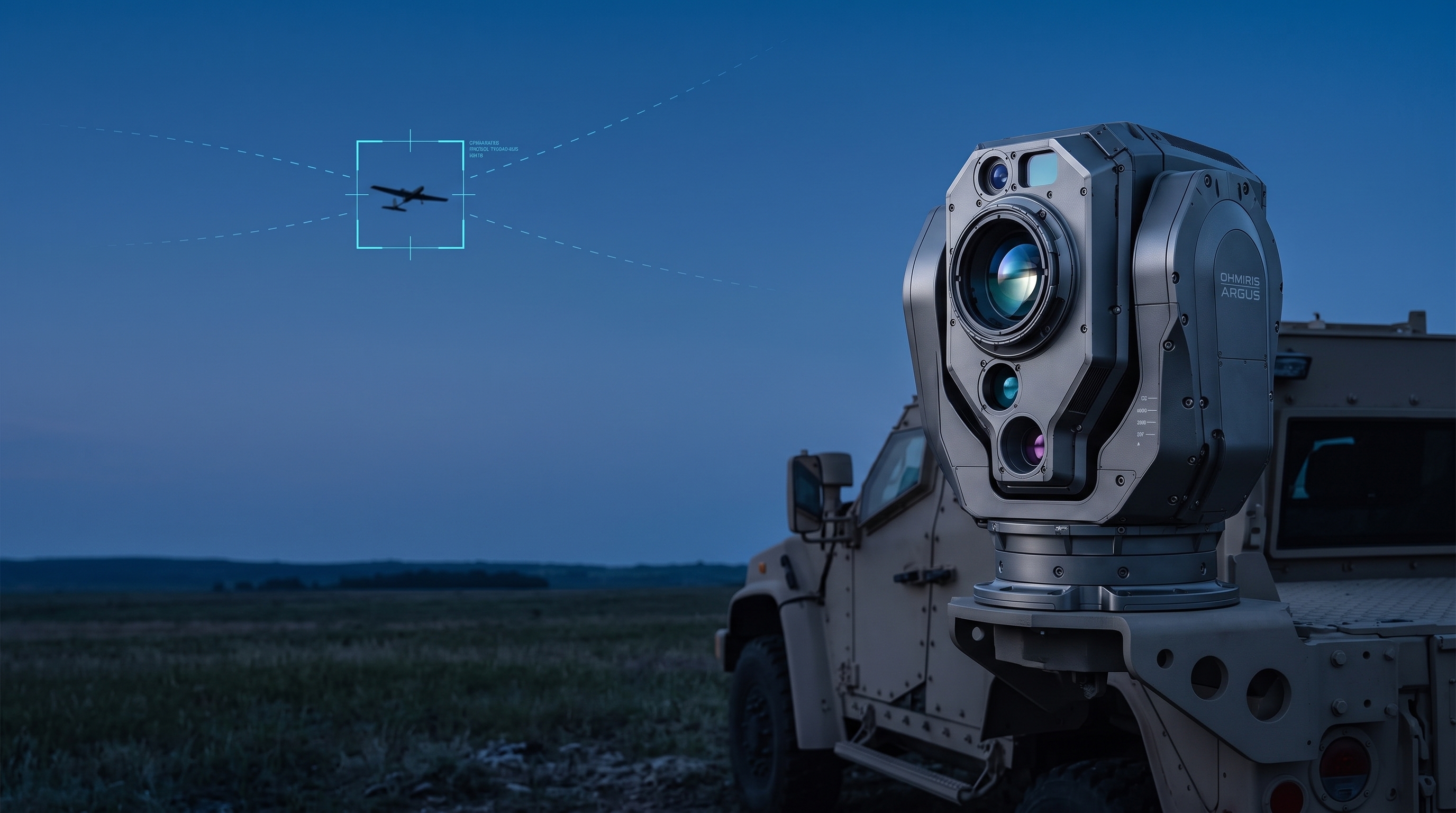 ARGUS electro-optical system observing a distant airborne object